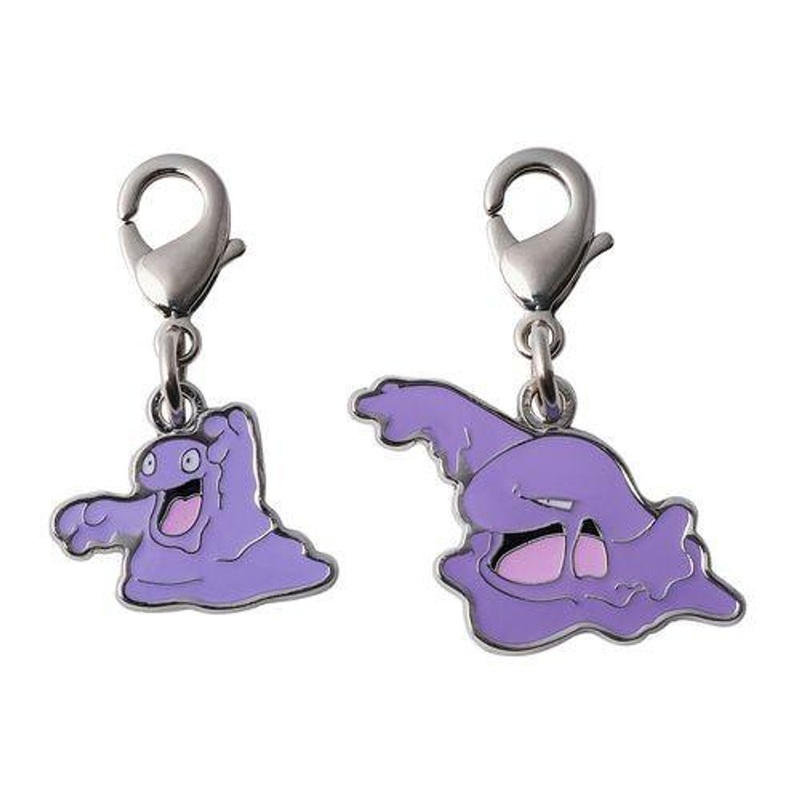 Pokemon Center Original National Pokedex Metal Charm 088, 089 (Grimer, Muk)