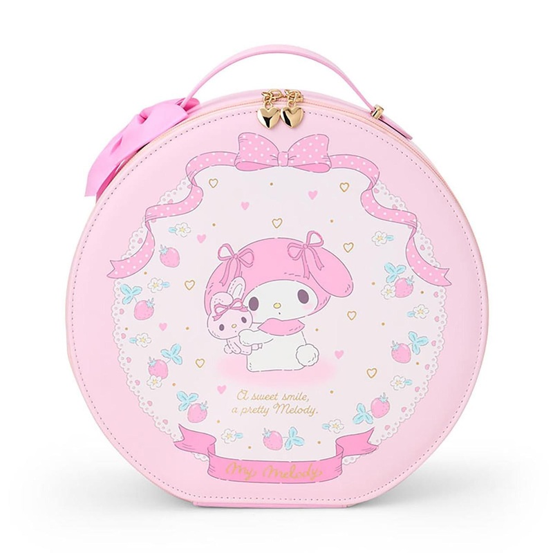 Sanrio My Melody Makeup Box Cosmetics Storage With Handle Includes Mirror Gift