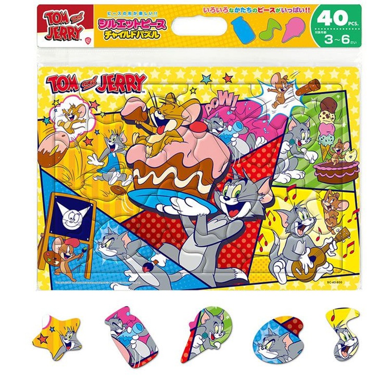 Tenyo BC40-800 Jigsaw Puzzle Tom and Jerry Always Causing a Ruckus (40 Pieces) Child Puzzle