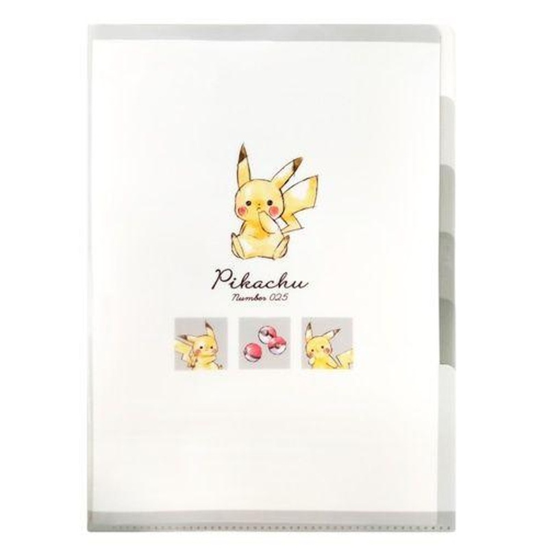 Pokemon Center Original Clear Index File Pikachu (Pikachu number025) Komawari Set