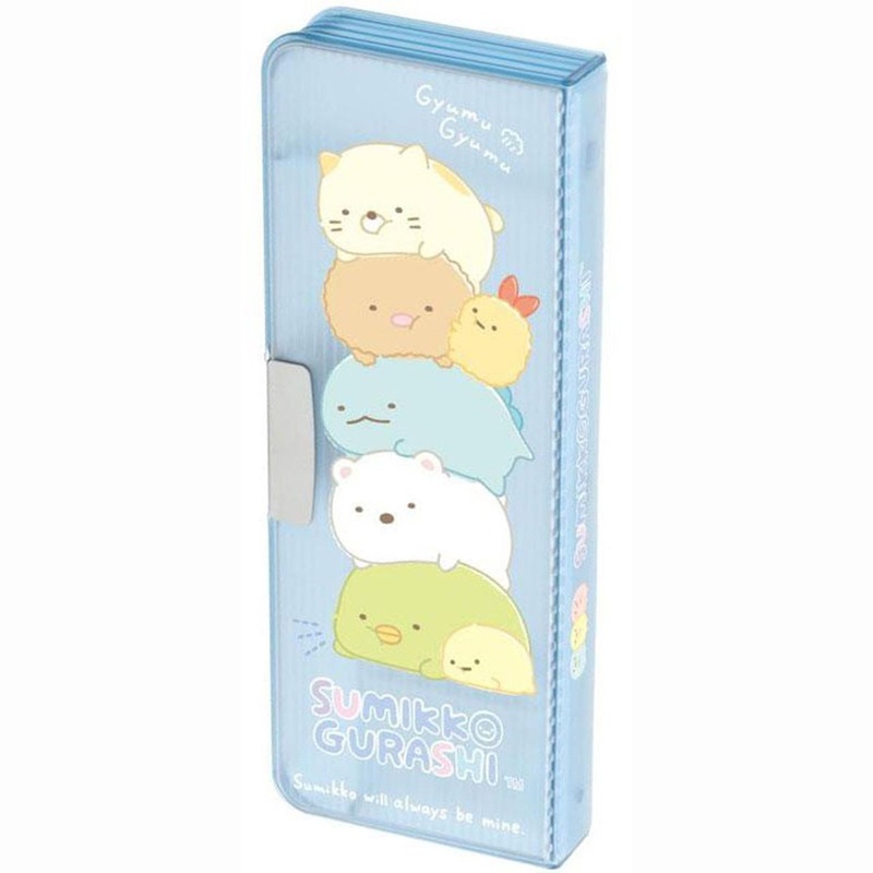 San-x Sumikko Gurashi Clear Soft Pen Case Blue