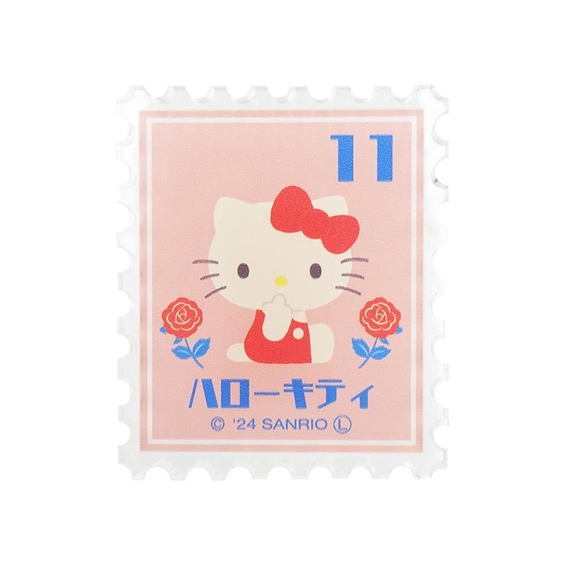 OST Sanrio C Retro Stamp Acrylic Badge Hello Kitty