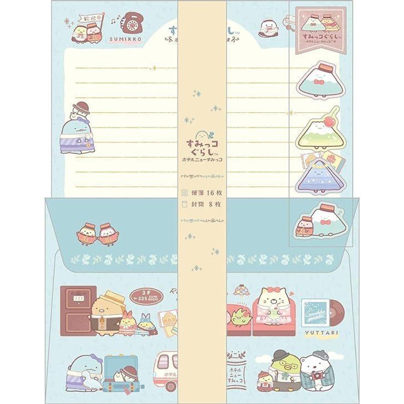 San-x Letter Set – Sumikko Gurashi Blue & Pink