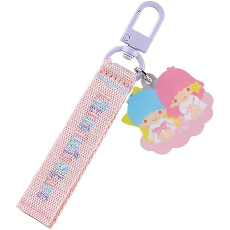 Sanrio Embroidery Tag Keychain  Little Twin Stars
