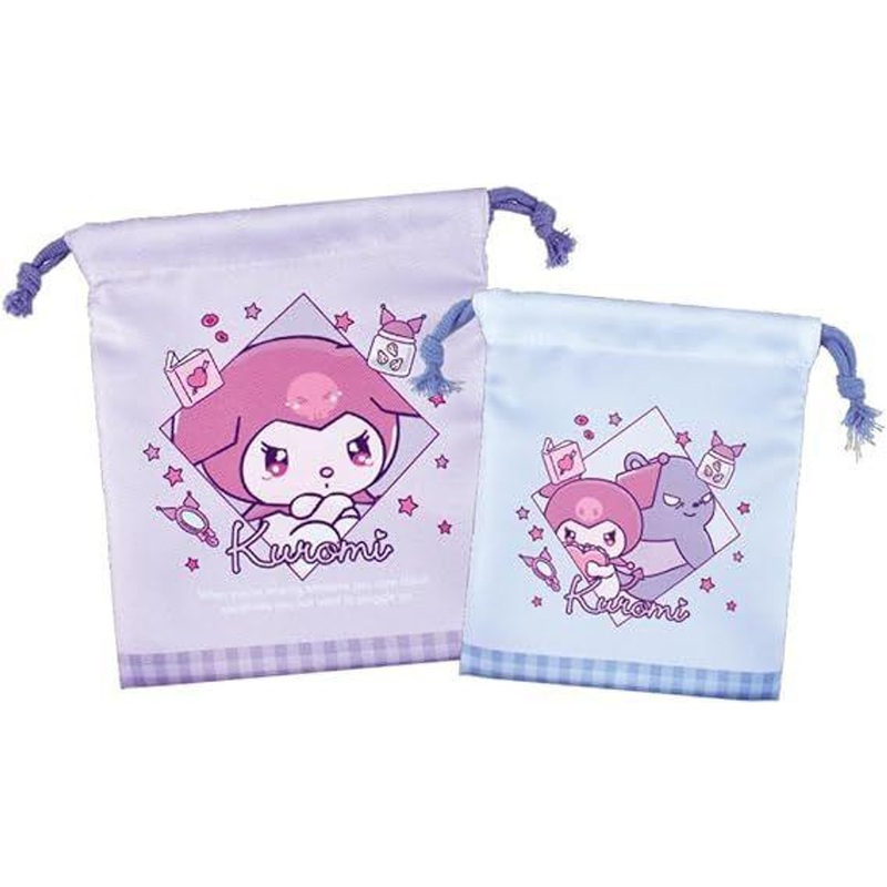 T’s Factory Sanrio Drawstring Bag Kuromi (2 Bags)