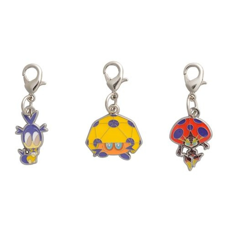Pokemon Center Original Keychain 824 + 825 + 826 Blipbug Dottler Orbeetle