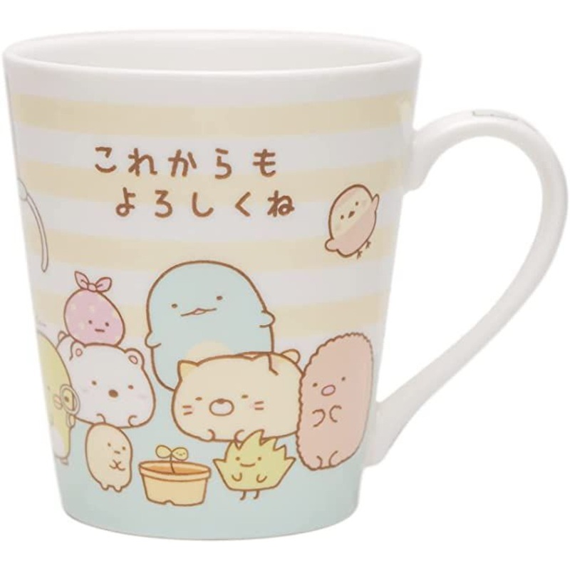 T’s Factory Sumikko Gurashi Message Mug ‘Korekaramo Yoroshikune’