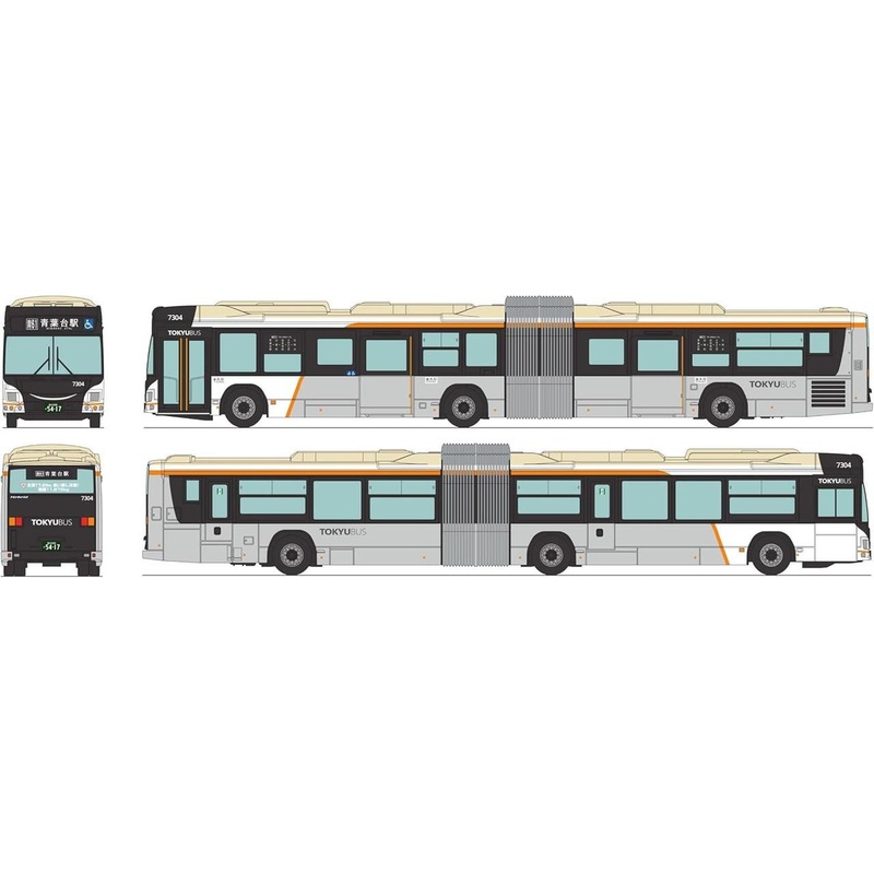 Tomytec Bus Collection Tokyu Bus Tandem Liner Articulated Bus No.7304 (N scale)