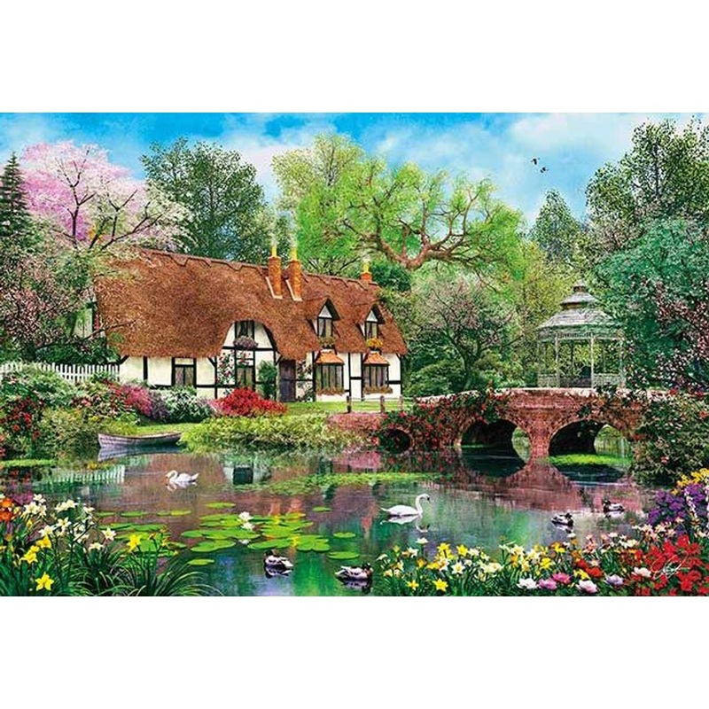 Appleone 300-365 Jigsaw Puzzle April Cottage by Dominic Davison (300 Pieces)