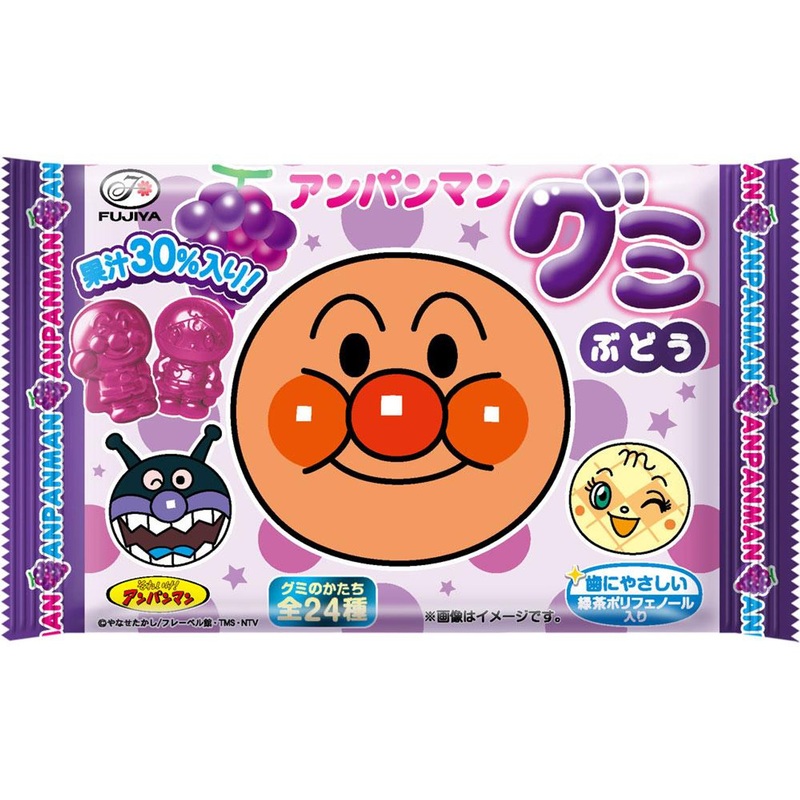 Fujiya Anpanman Gummy (Grape) 6 Grains