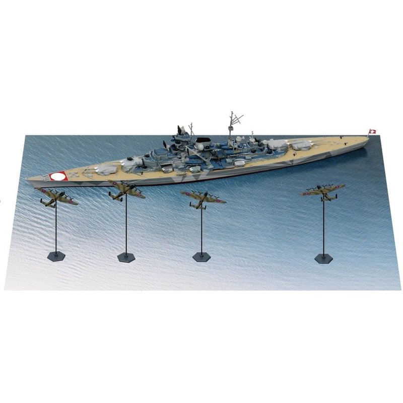 Pit-Road Skywave 1/700 German Navy Battleship Tirpitz VS Royal Air Force Plastic Model