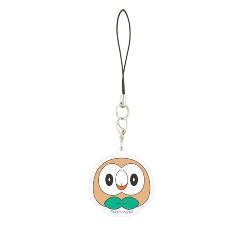 Pokemon Center Original Acrylic Strap Rowlet Face