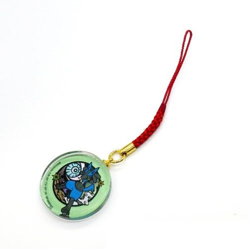 Pokemon Center Papercutting Series Glass Netsuke Strap Lucario
