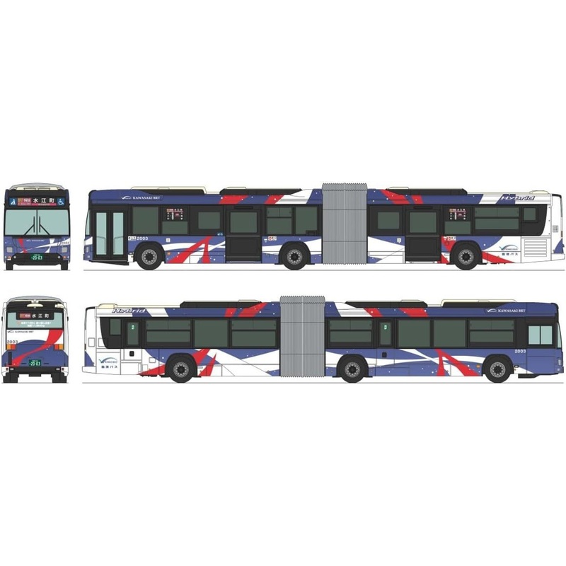 Tomytec Bus Collection Kawasaki Tsurumi Rinko Bus KAWASAKIBRT Articulated Bus (N scale)