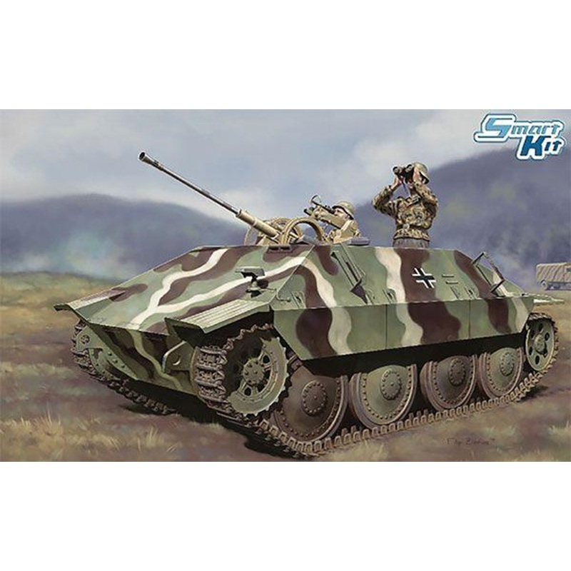 DRAGON 1/35 WW.II German Army Bergepanzer 38(t) Hetzer mit 2cm Flak38 w/Interior Plastic Model