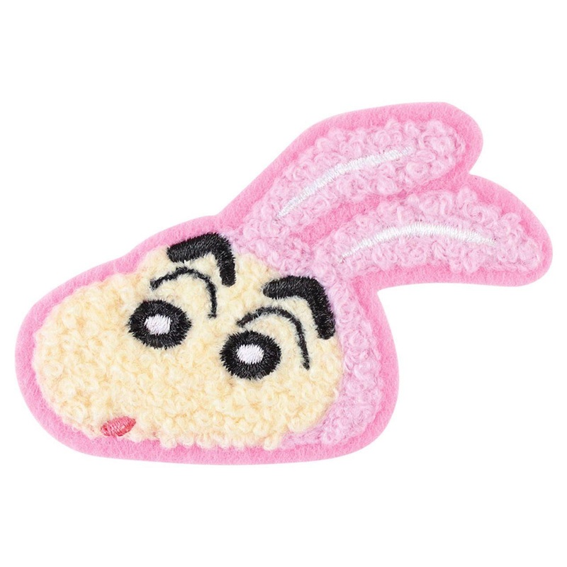 T’s Factory Shinchan Fluffy Embroidery Sticker Transformation Shinchan / Rabbit