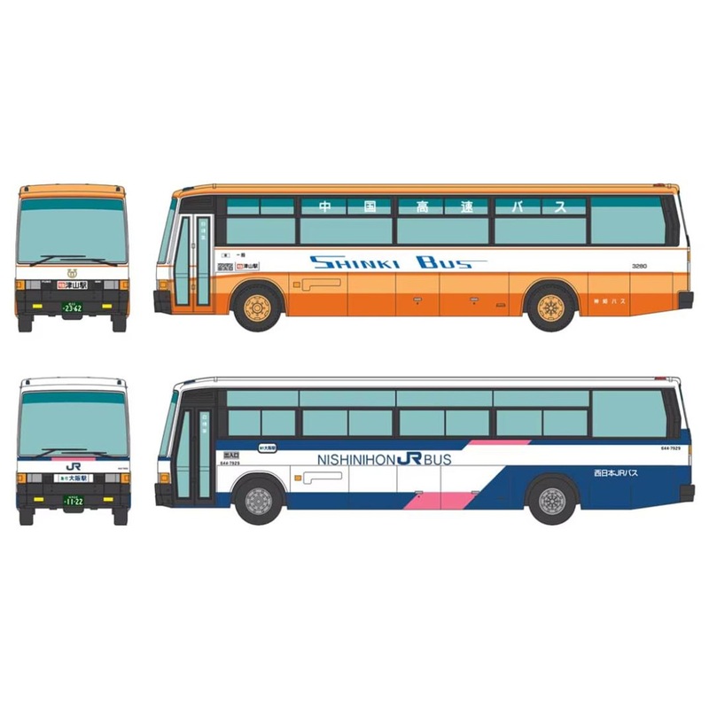The Bus Collection Chugoku Highway Bus 50th Anniversary 2 Bus Set (N scale)