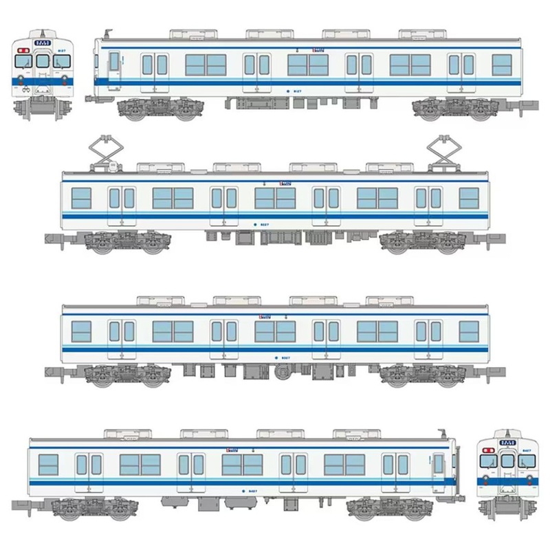 Tomytec Tobu Railway Type 8000 Early Repair Car 8127 Configuration 4 Cars Set (N scale)