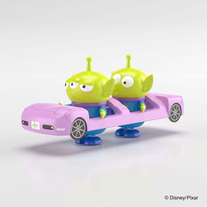 Aoshima RakuPla Tokotoko Toy Story Alien Set Convertible Car Plastic Model