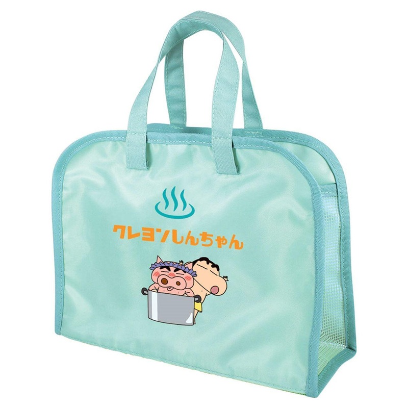 T’s Factory Crayon Shin-Chan Spa Bag Bathhouse Shin-Chan / Green