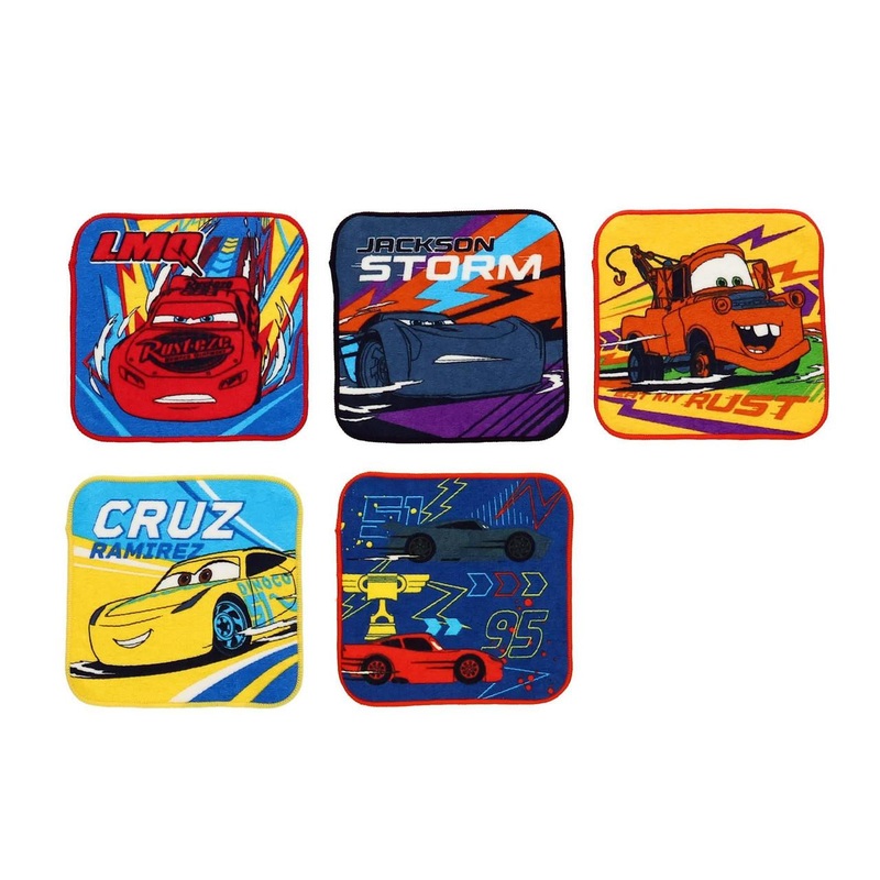 Marushin 24S Cars Full Speed Race Mini Towel 5-Piece Set