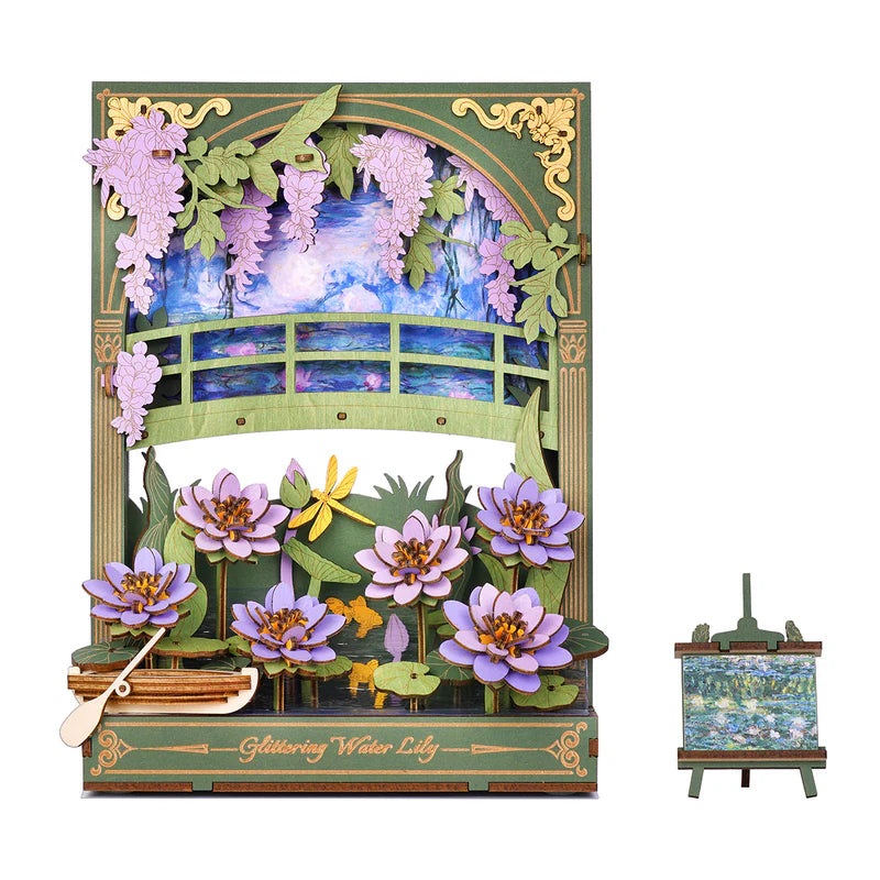 Rowood TH001 3D Wooden Puzzle – Glittering Water Lily Wall Art