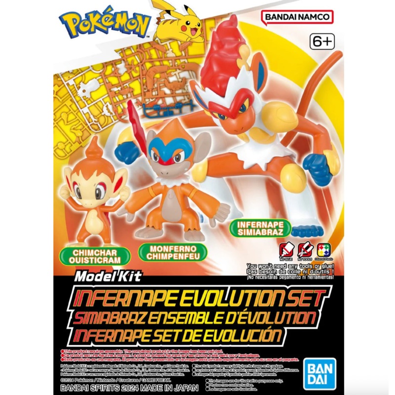 Bandai 2730255 Pokemon Infernape Evolution Set Model Kit