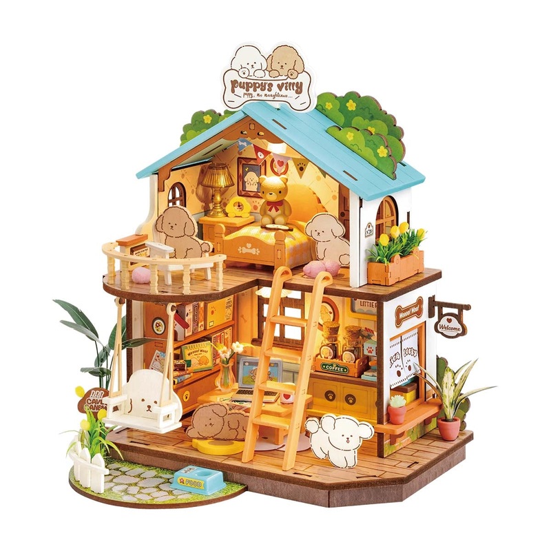 Rolife DG169 DIY Miniature House Kit – Puppy’s Cozy Villa