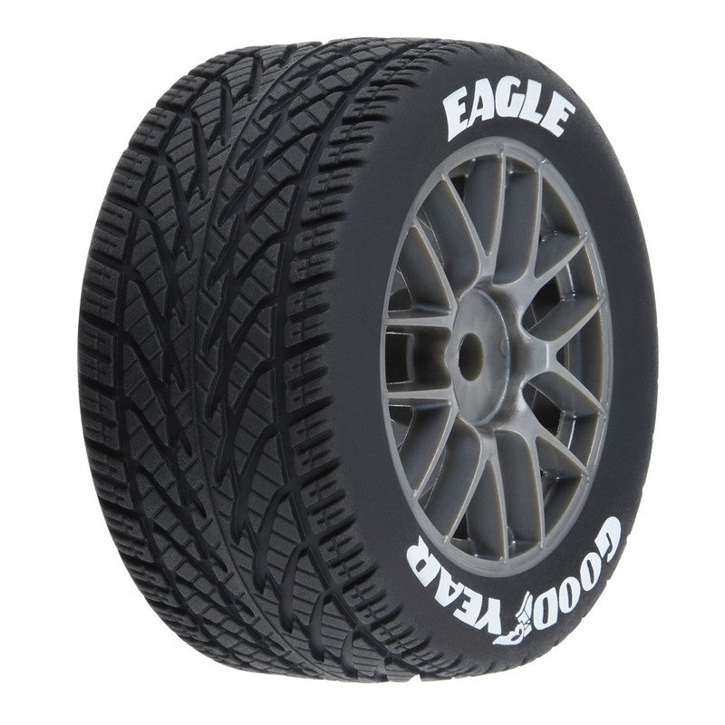 Pro-Line Racing 1028310 1:12 Goodyear Eagle Wet Tire F/R MTD Gray Wheels (4)