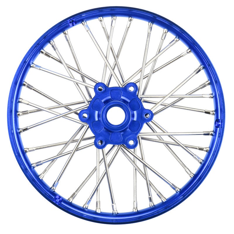 Pro-Line Racing 283600T1 1:4 Blue/Blue Pro-Spec Aluminum V2 Bead Front Wheel