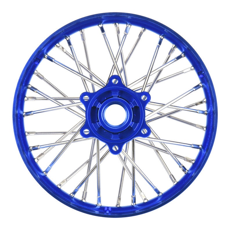 Pro-Line Racing 283700T1 1:4 Blue/Blue Pro-Spec Aluminum V2 Bead Rear Wheel