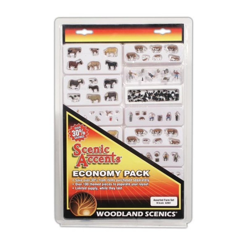 Woodland Scenics A2061 N Scale Farm Figure Assortment
