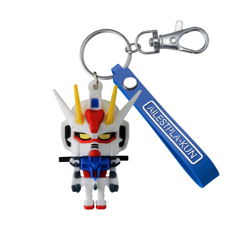 Bandai 2825394 Mobile Suit Gundam Aile Stpla-Kun 3D Rubber Mascot Keychain