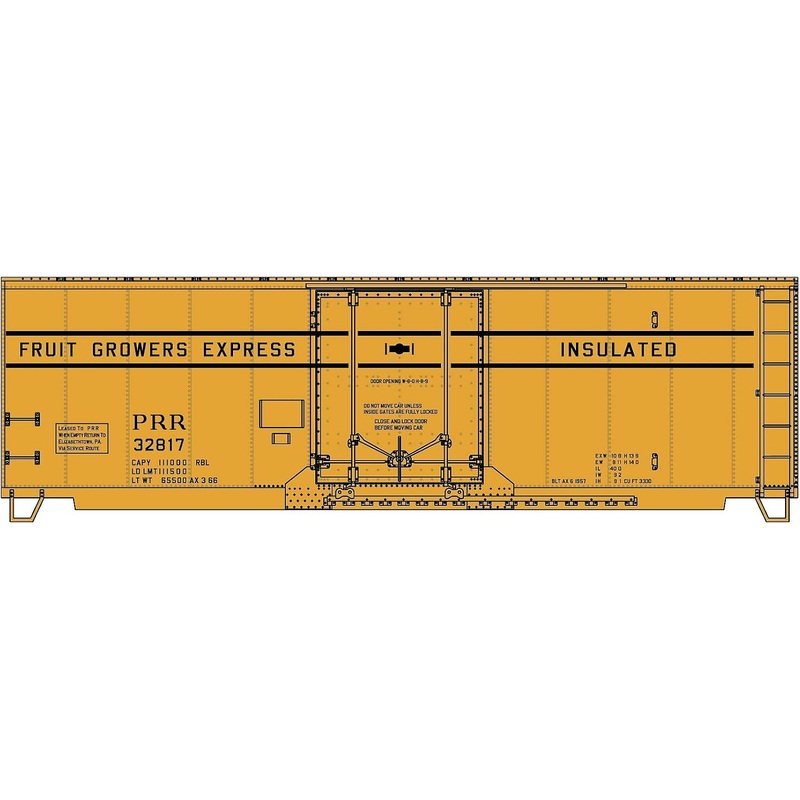 40′ AAR Plug Door Boxcar Kit PRR/EEX #32817