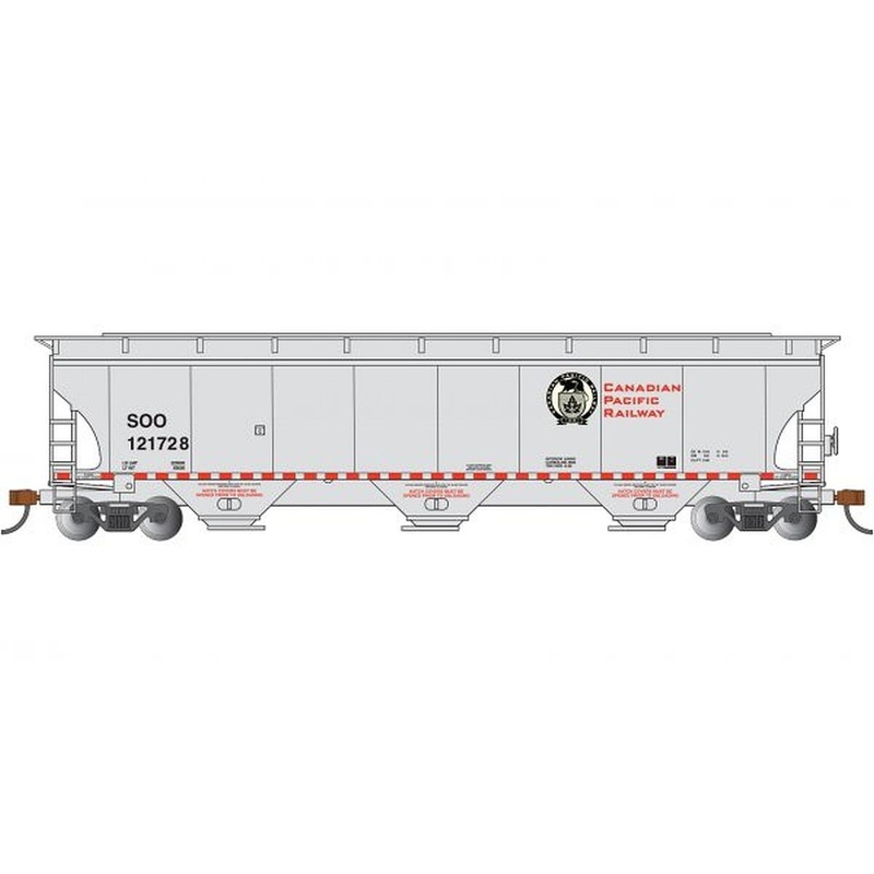 HO Trinity 3-Bay Cvd.Hopper CP #121728 Soo