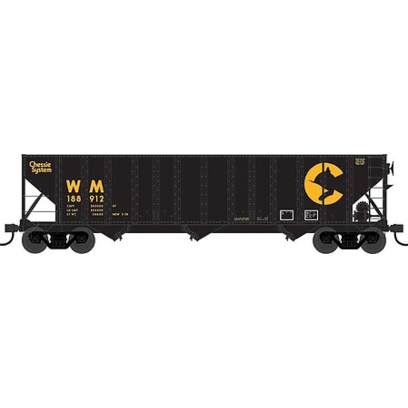 H-43 100 ton 3-Bay Hopper car Chessie WM #188884