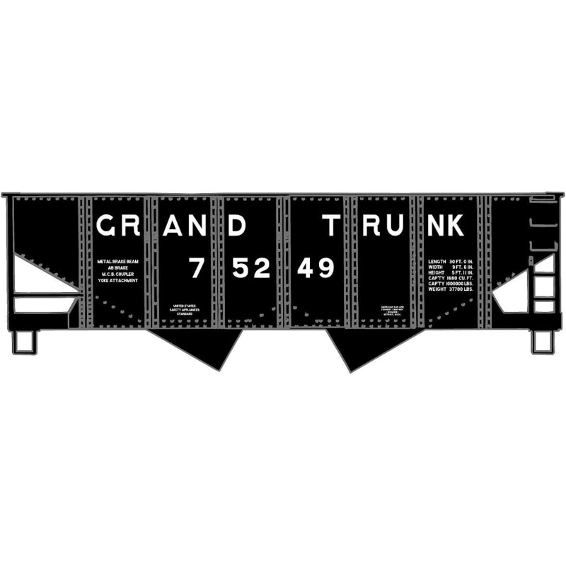 USRA 55-Ton Twin Open Hopper GTW #75249 (black)