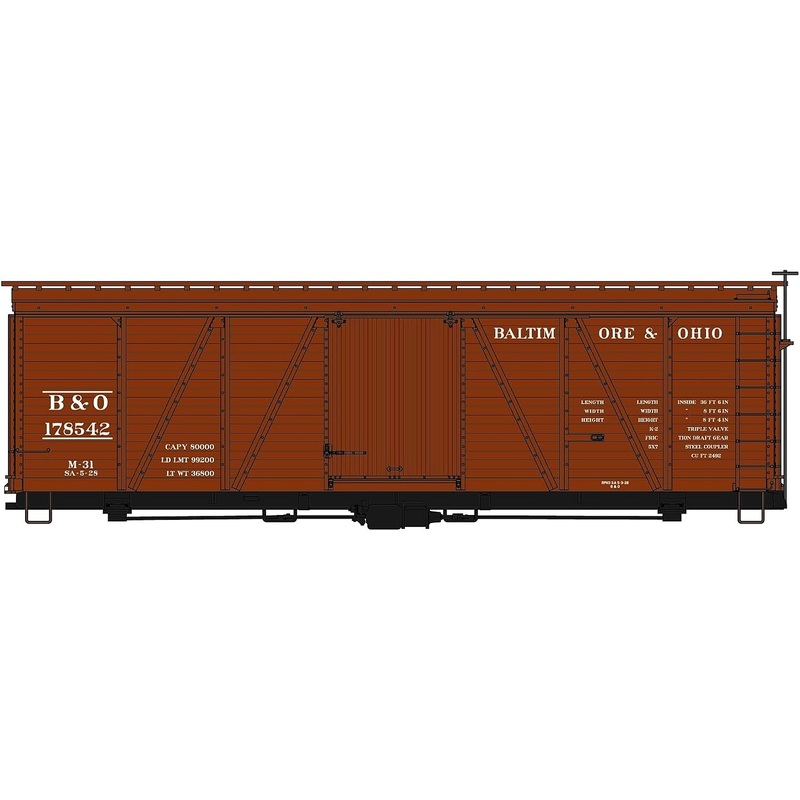36′ Fowler Wood Boxcar kit Baltimore & Ohio #178542