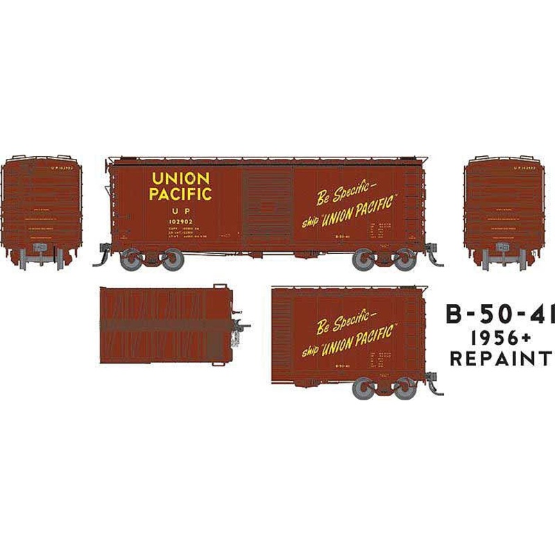 40′ B-50-41 Boxcar Union Pacific #1 1956 Repaint (6)