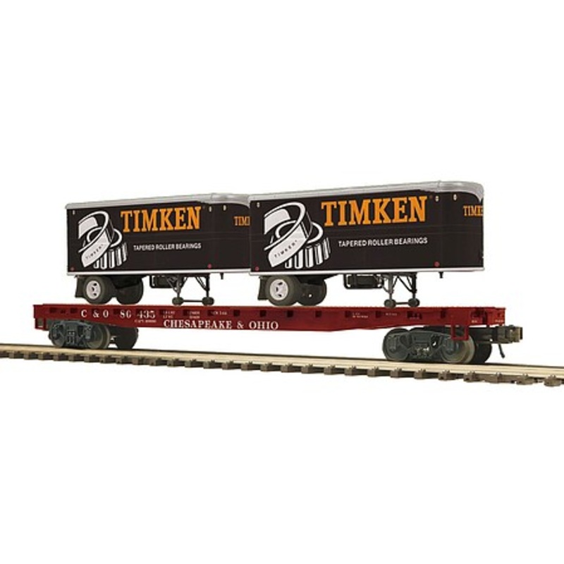 O C&O FLAT WITH 2 PUP TRL