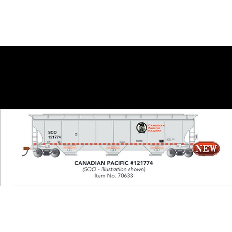 HO Trinity 3-Bay Cvd.Hopper CP #121774 (SOO)