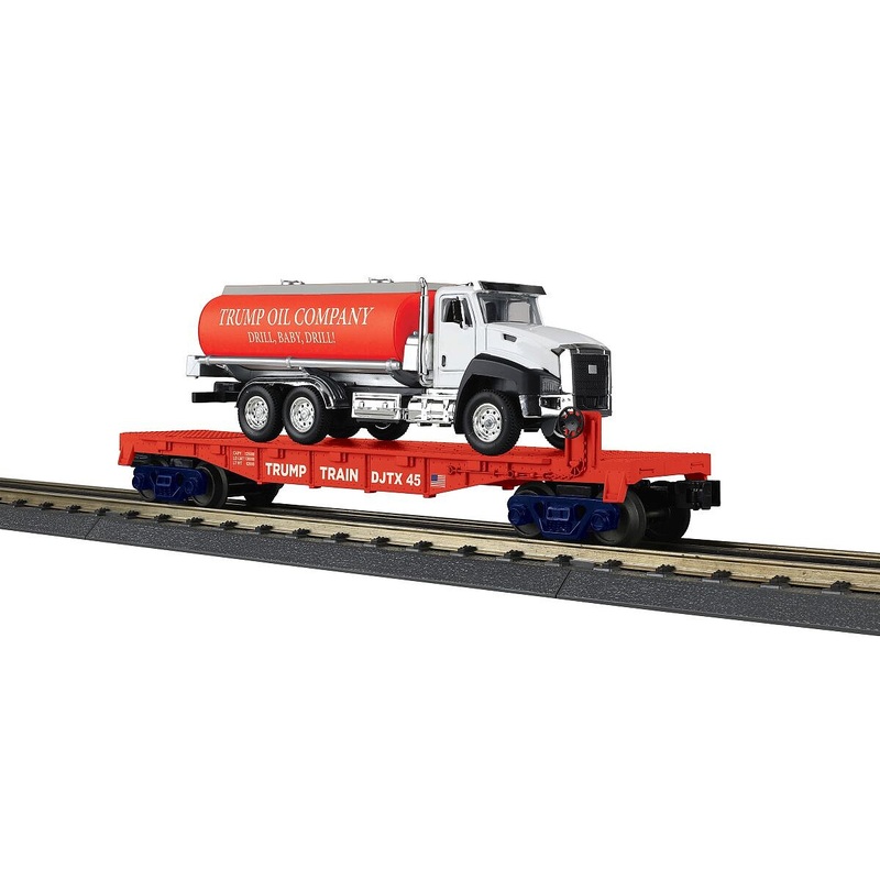 O Trump Flatcar w/Tanker Truck