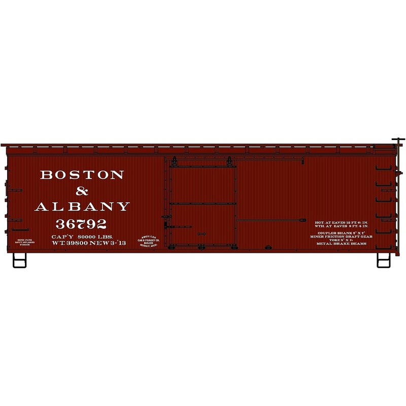 36′ Double Sheathed Wood Boxcar B&A #36792