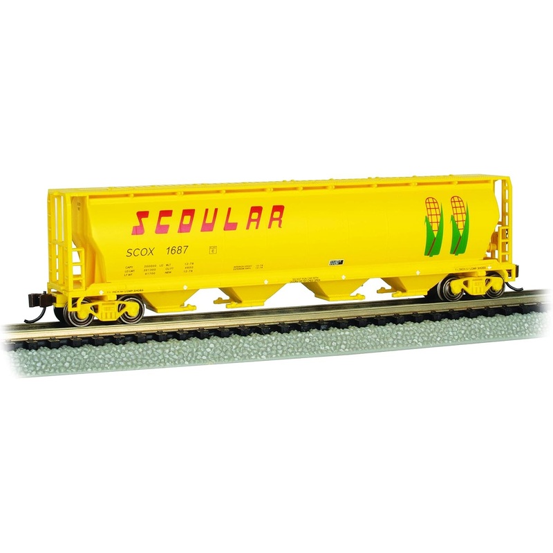 Cylindrical 4-Bay Grain Hopper Scoular Grain #1687