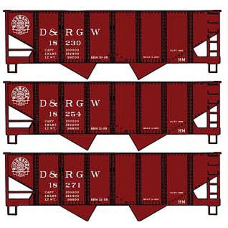 USRA 55-Ton 2-Bay Open Hopper Kit D&RGW (3)