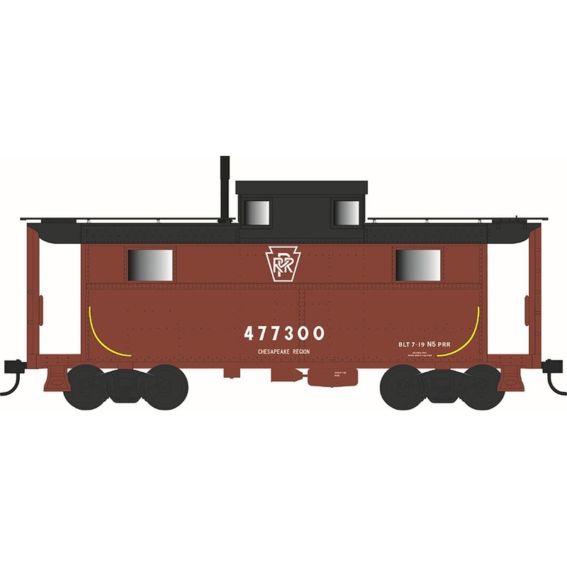 HO N-5 Caboose PRR #477300/Keystone Chesapeake Blt 7-19 Rpkd