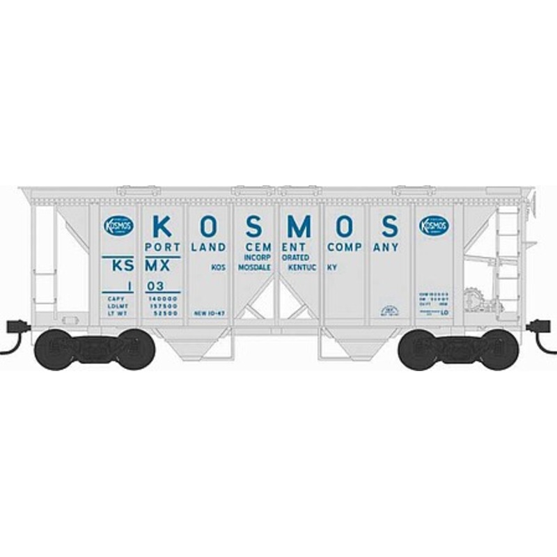 70-Ton 2-Bay Covered Hopper Kosmos Cement #103