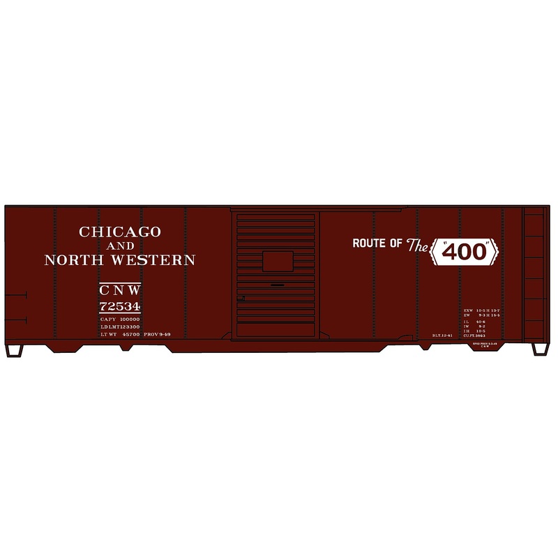 40′ Single Door Steel Boxcar Chicago & NW