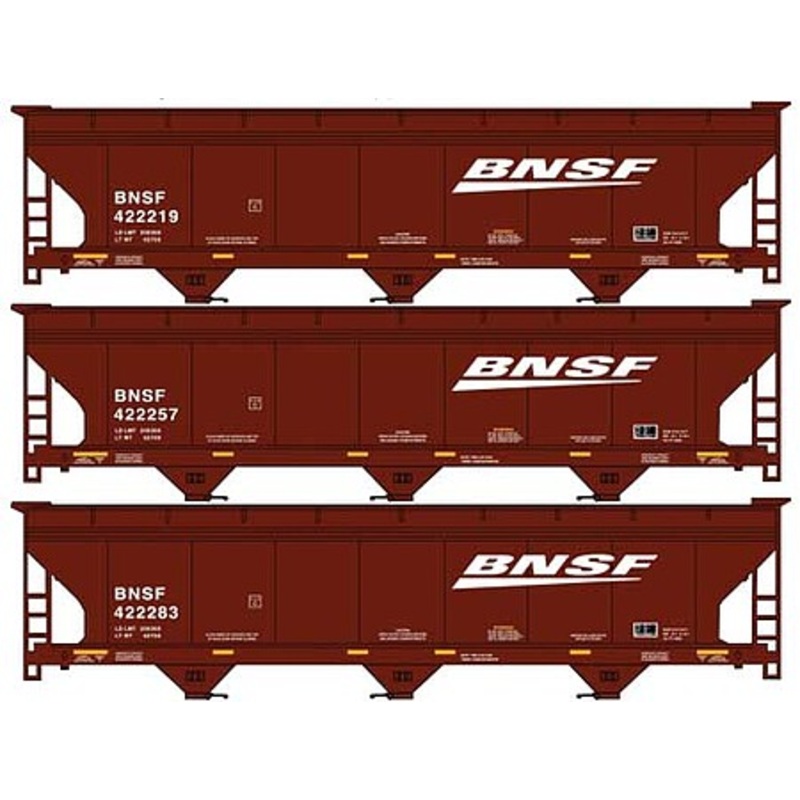 HO ACF 3Bay CV Hopper BNSF 3 Car Set