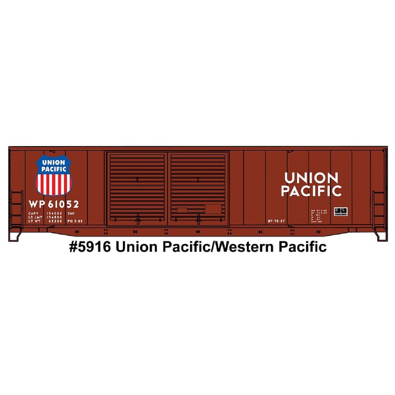 50′ AAR Welded Double-Door Box Car Kit Union Pacific